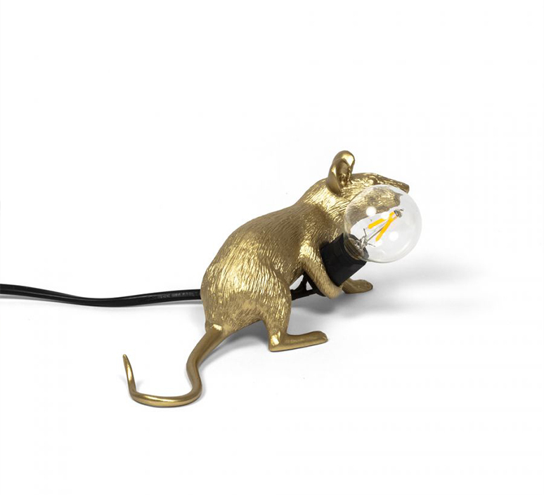 Mouse lie down marcantonio raimondi malerba lampe a poser table lamp  seletti 14943 gld  design signed nedgis 97850 product