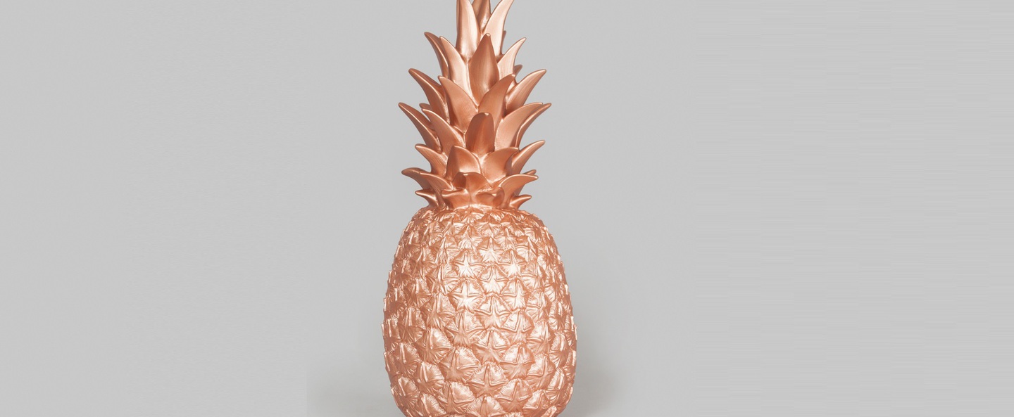 Copy of lampe ananas pina colada cuivre h32cm goodnight light normal