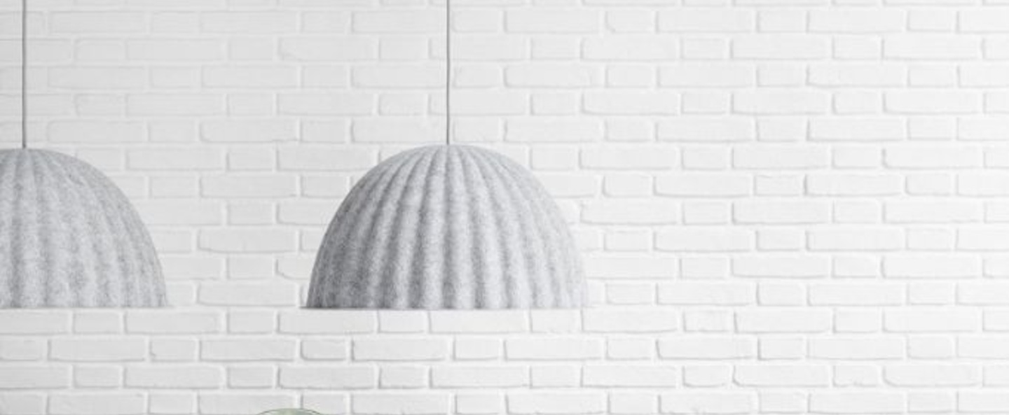 Grande suspension acoustique under the bell blanc o82cm muuto normal