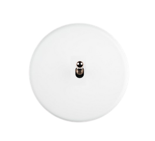 Interrupteur à Bouton-poussoir Encastré Blanc Satiné - 1 Module (1 Gang) - Standard BS - Neuf Sous Blister - Fabriqué Au Royaume-Uni