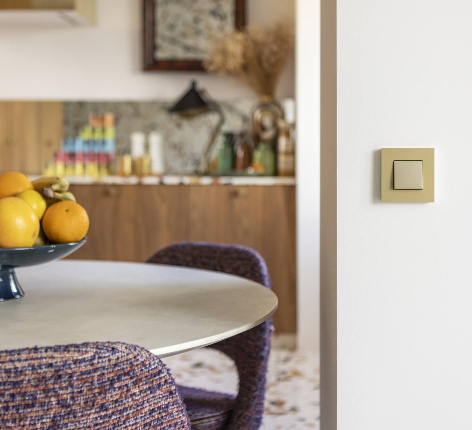 Niko Switch, Pure, Single, Brushed gold aluminium, Two-way x1, Coated