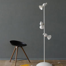 Alouette standing three birds gwendolyn et guillane kerschbaumer lampadaire floor light  atelier areti  alouette standing 3 birds brass white  design signed 63763 thumb