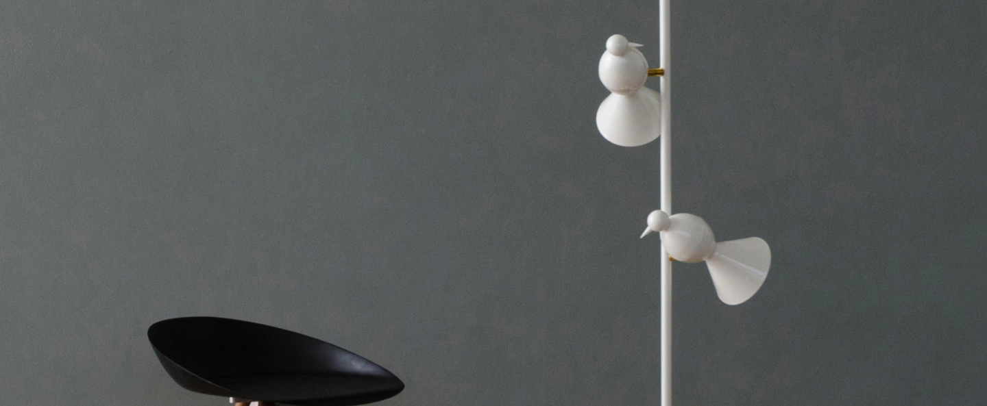 banner-image Lampadaire alouette standing three birds blanc or lcm h150cm atelier areti normal