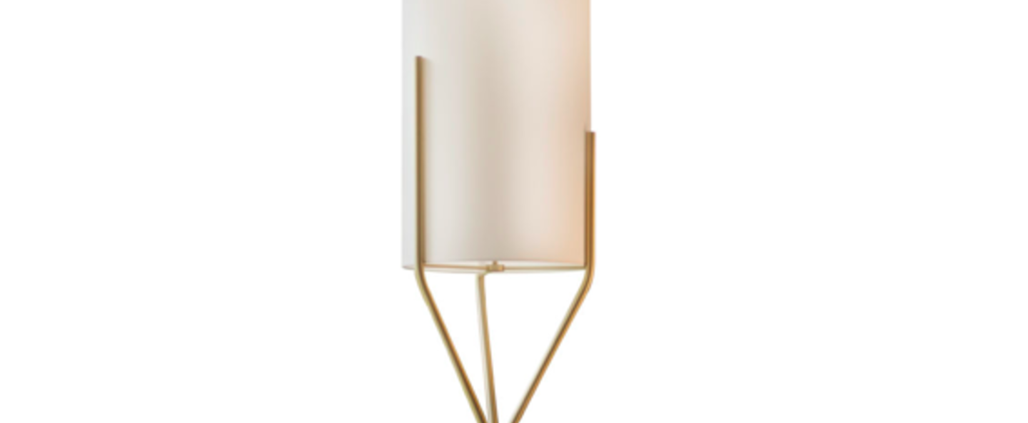 Lampadaire arborescence s blanc et laiton o33cm h150cm cvl normal