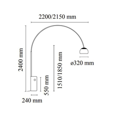 Arco led achille castiglioni lampadaire floor light  flos f0303000   design signed 98414 thumb