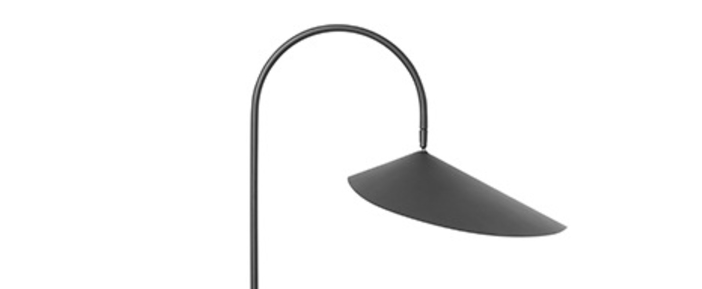 Lampadaire arum floor lamp noir l25 6cm h136cm ferm living normal