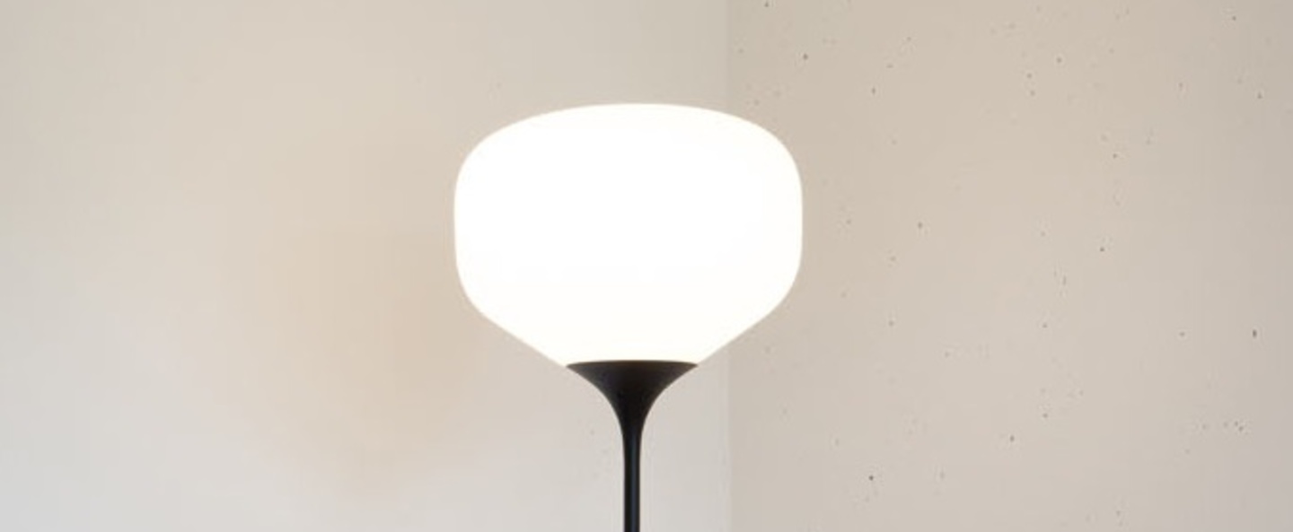 Lampadaire awa blanc mat noir h145cm o26cm teo normal