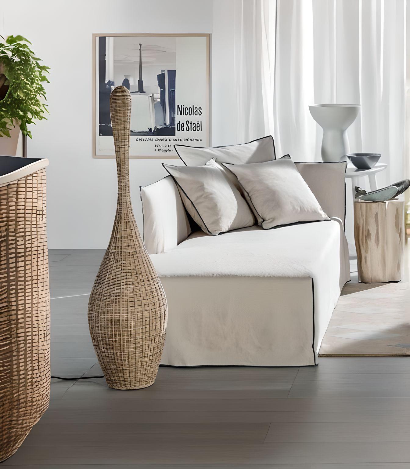 Floor light, Bolla M, natural, 0Ø40cm, H155cm - GERVASONI - Nedgis