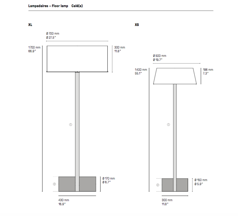 Calee xl  lampadaire floor light  cvl calee floor xl  design signed 53367 product