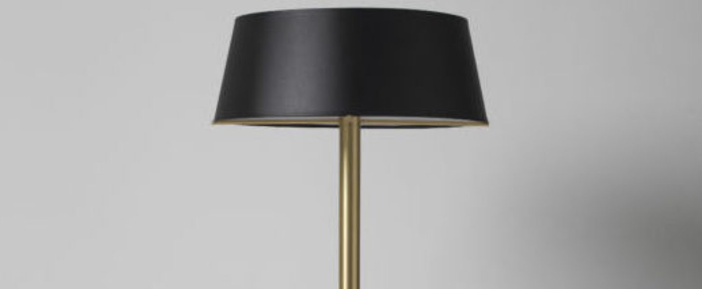 Lampadaire calee xs noir et laiton o50cm h140cm cvl normal