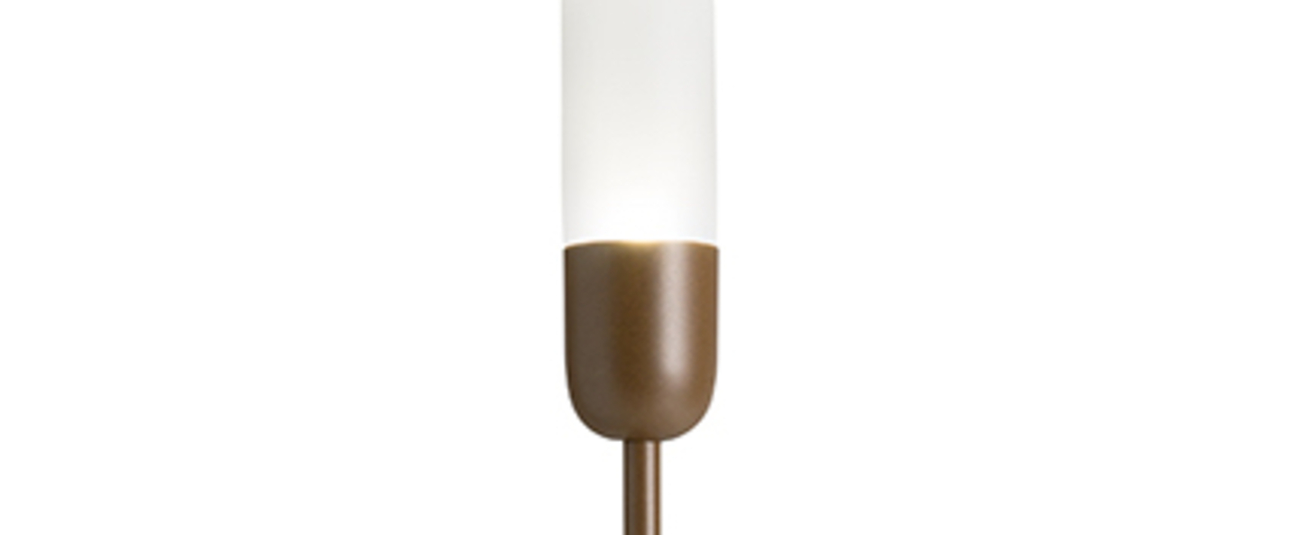 Lampadaire capsule corten o20cm h130cm alma light normal