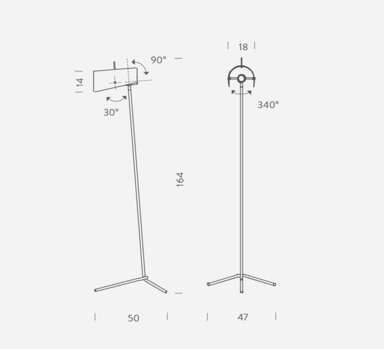 Claritas vico magistretti lampadaire floor light  nemo lighting cla enn 21  design signed 60465 product