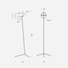 Claritas vico magistretti lampadaire floor light  nemo lighting cla enn 21  design signed 60465 thumb