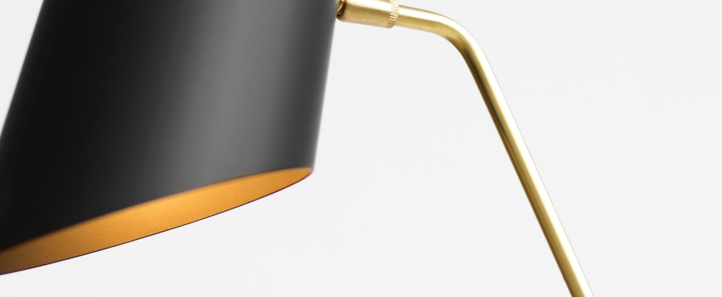 banner-image Lampadaire cliff sol noir et laiton l61cm h160cm lambert fils normal