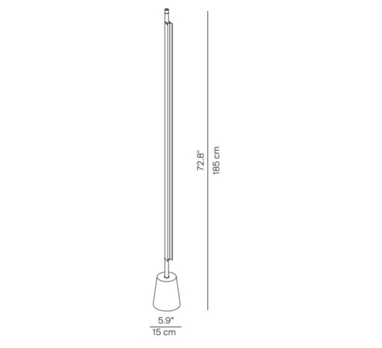 Compendium d81tn daniel rybakken lampadaire floor light  luceplan 1d810tn00020 1d810 100001 d81 1  design signed 54851 product