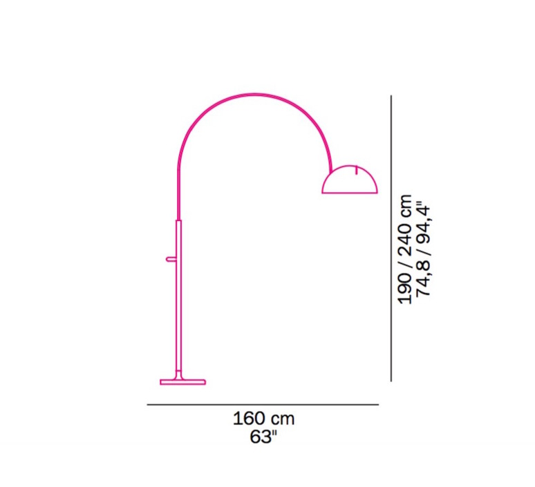 Coupe joe colombo oluce 3320 r noir luminaire lighting design signed 22506 product