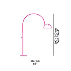 Coupe joe colombo oluce 3320 r noir luminaire lighting design signed 22506 thumb