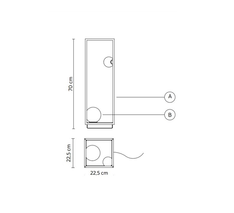 Abachina edmondo testaguzza lampadaire d exterieur outdoor floor light  karman hp291 b2 ext  design signed nedgis 144014 product