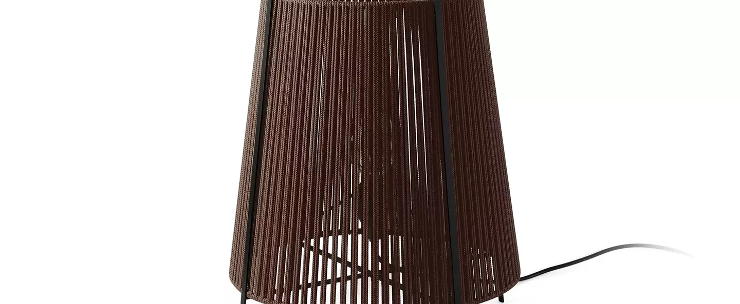 Lampadaire d exterieur akane marron fonce et noir mat ip44 o46cm h59cm faro normal