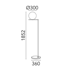 Ic lights floor 2 outdoor michael anastassiades lampadaire d exterieur outdoor floor light  flos f012b04c005  design signed nedgis 97430 thumb