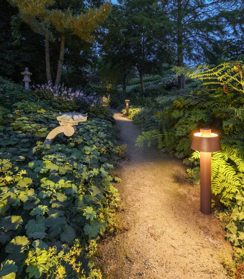 Outdoor floor lamp, Photoni 75, rust, IP65, Ø25cm, H75cm - SLV