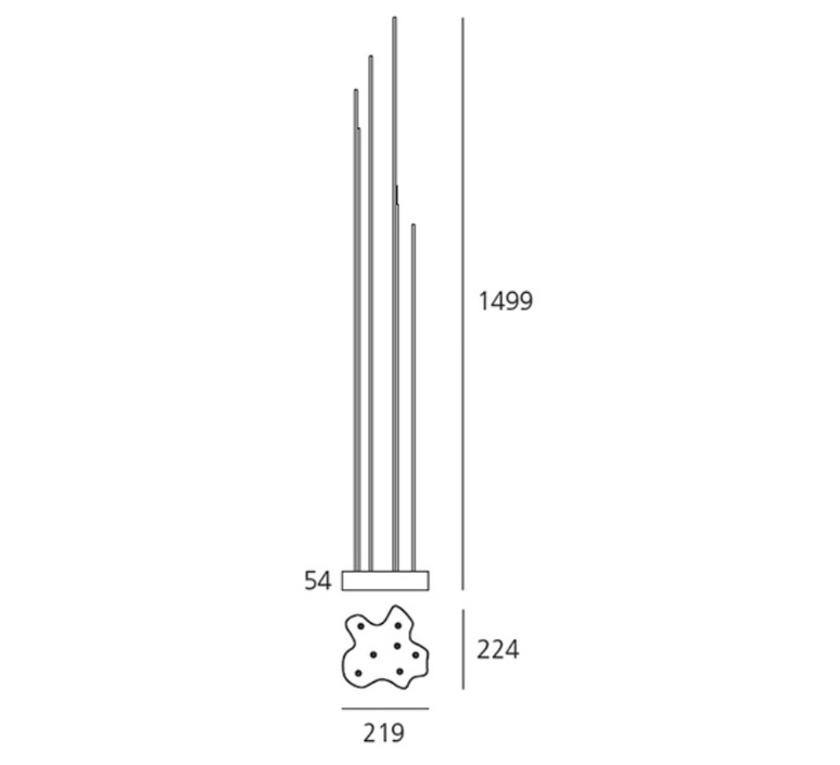 Reeds klauss begasse lampadaire d exterieur outdoor floor light  artemide t087500 t409996  design signed nedgis 115831 product