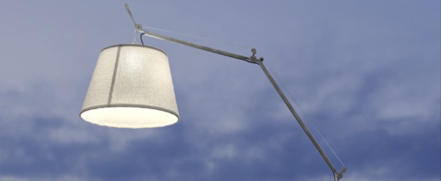 Lampadaire d exterieur tolomeo paralume outdoor blanc h232cm o60cm artemide normal