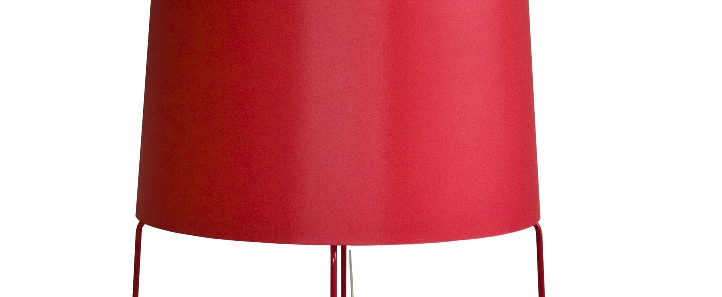 Lampadaire fatsophie rouge h198cm fraumaier normal