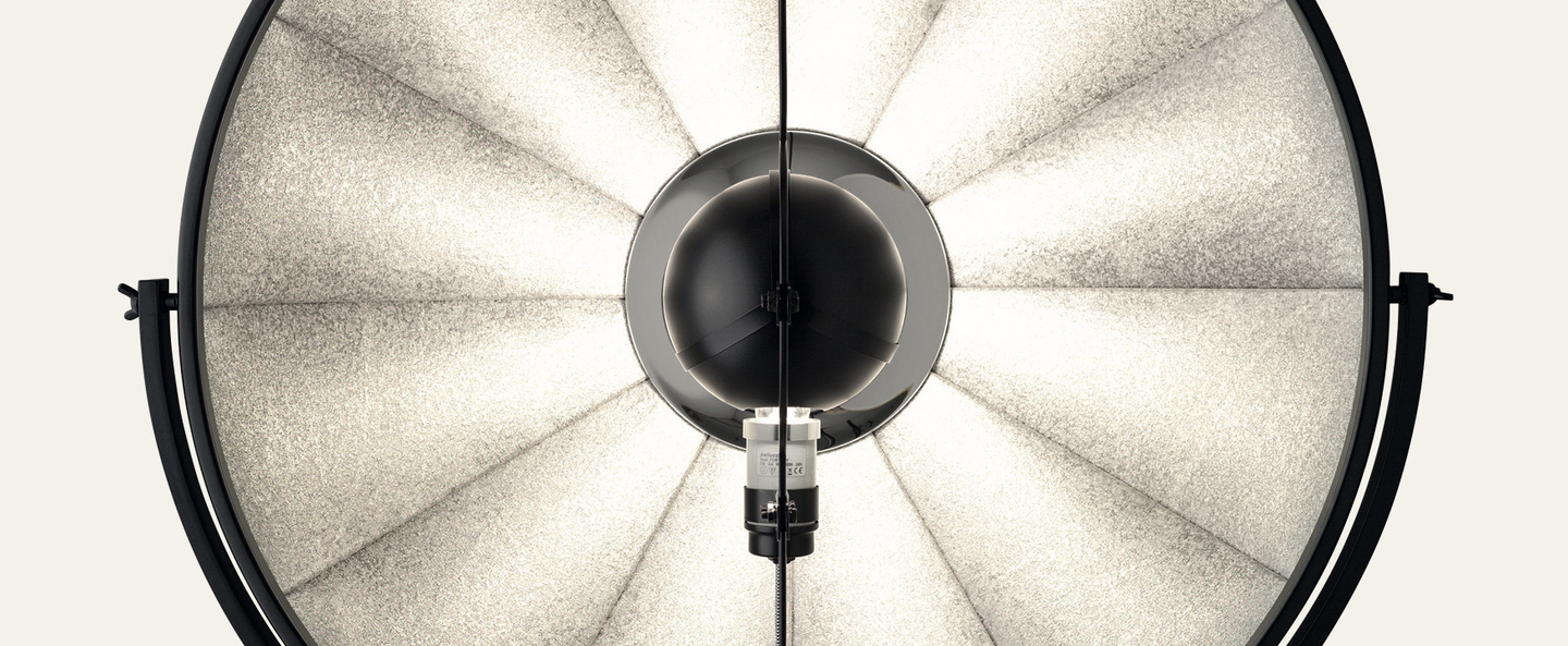 Lampadaire fortuny noir led o85cm h240cm palluco normal