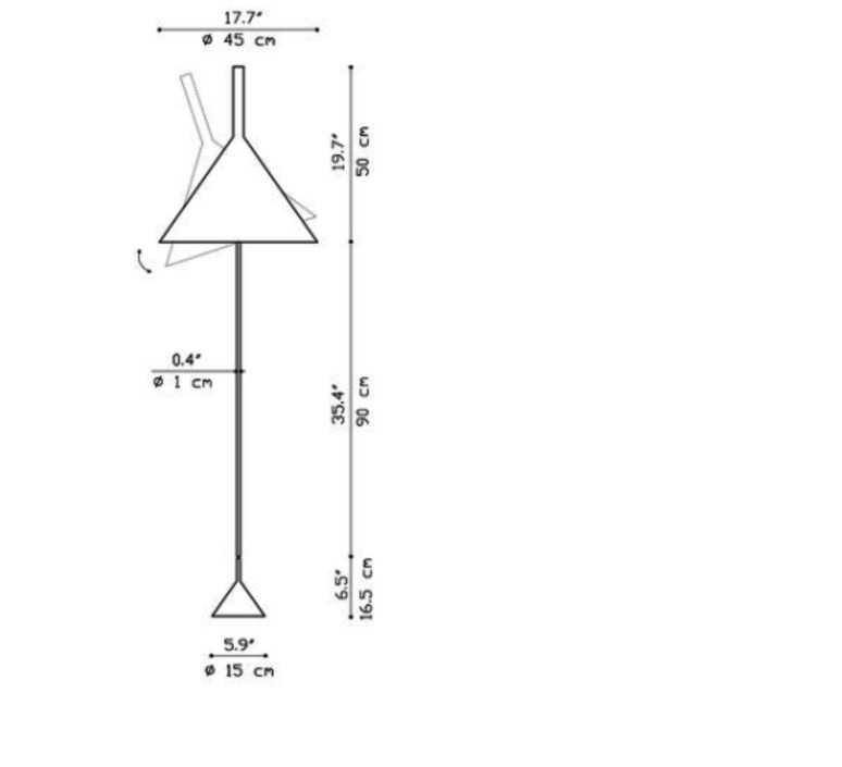 Funnel matija bevk lampadaire floor light  vertigo bird v04014 5101  design signed 82243 product