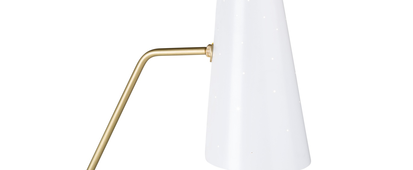 Lampadaire g21 blanc perfore l37cm h117cm sammode normal