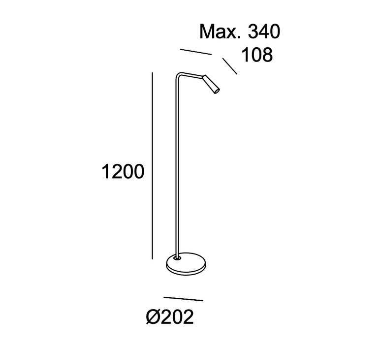 Gamma josep patsi lampadaire floor light  leds c4 25 6420 dn dn  design signed nedgis 148642 product