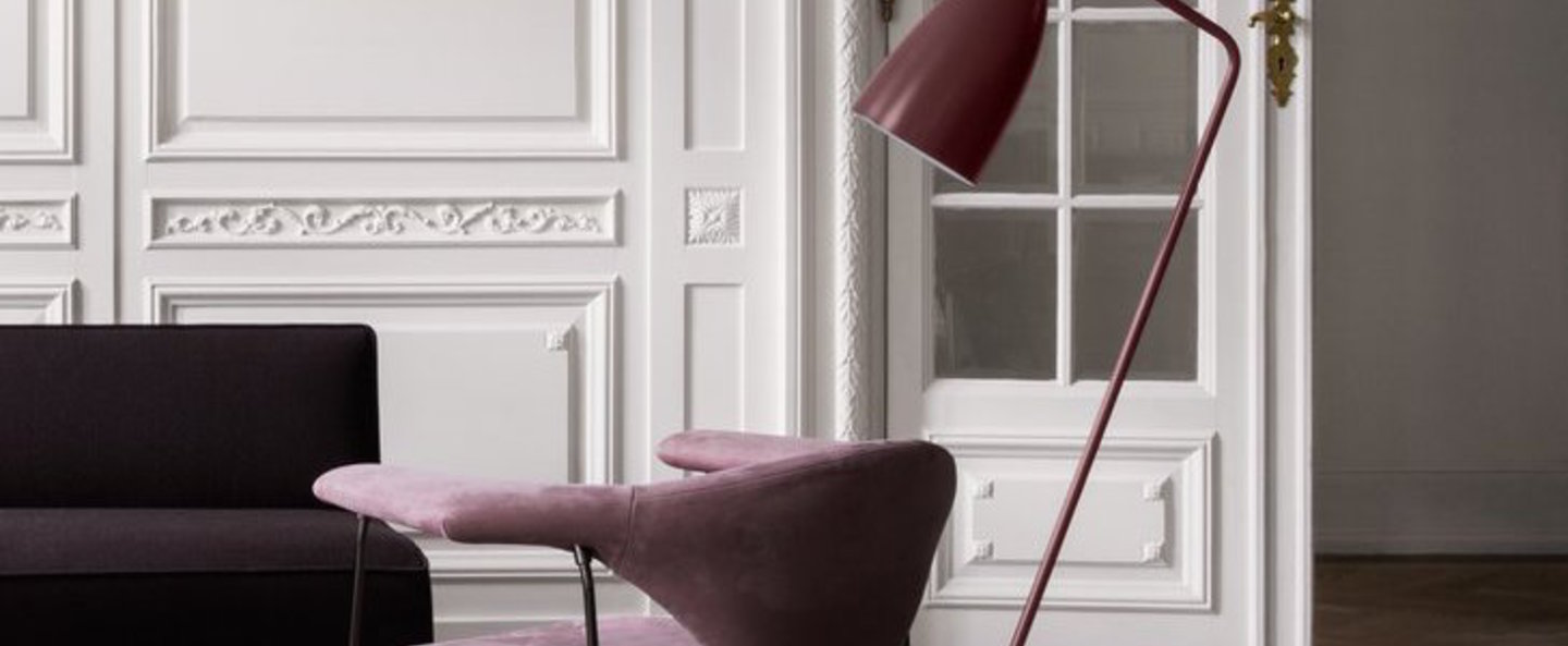 banner-image Lampadaire grasshopper rouge l43 5cm h125cm gubi normal