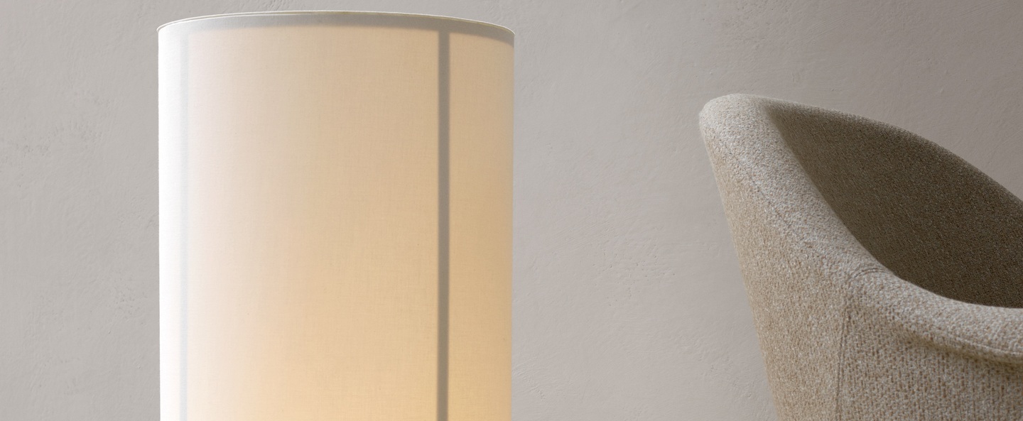 Lampadaire hashira blanc o30cm h83cm menu normal