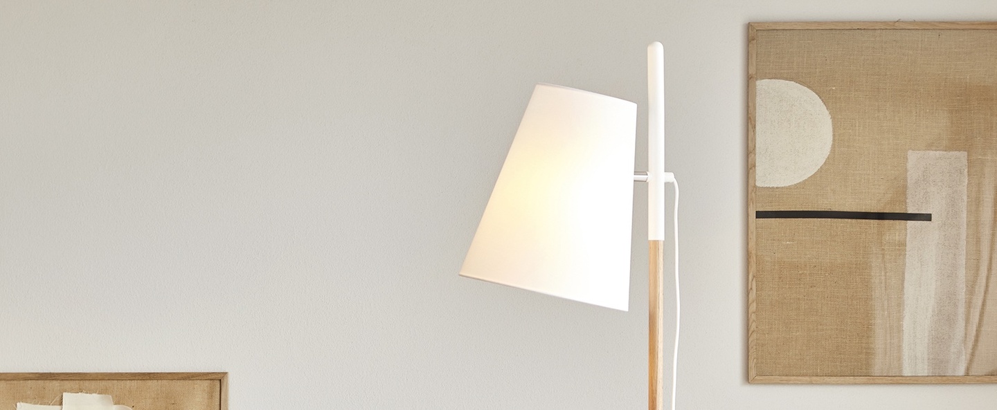 Lampadaire hideout blanc l30cm h168cm frandsen normal