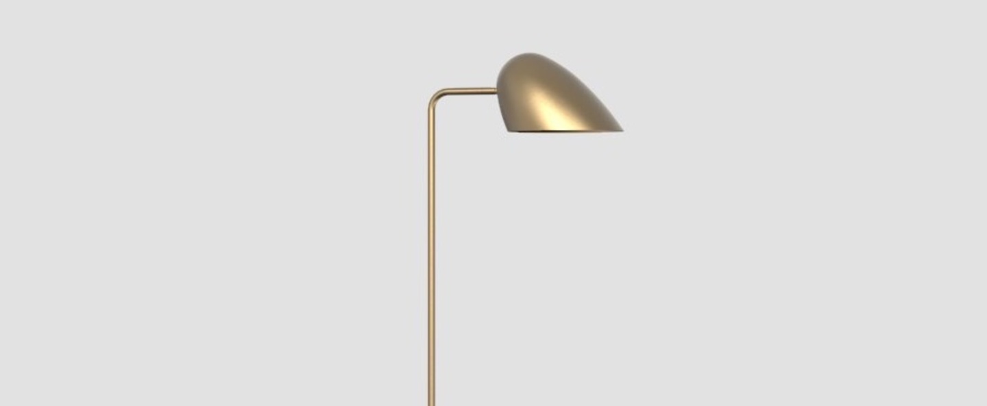 Lampadaire hitchcock laiton l27 5cm h152 5cm frandsen normal