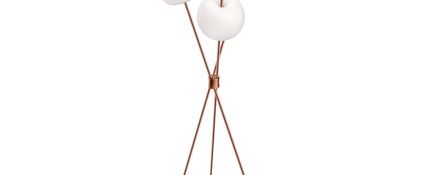 banner-image Lampadaire kushi blanc et cuivre led o56cm h140cm kundalini normal