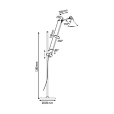 Lampe gras n 215 bernard albin gras lampadaire floor light  dcw n 215 bl wh cop conic  design signed nedgis 105817 thumb