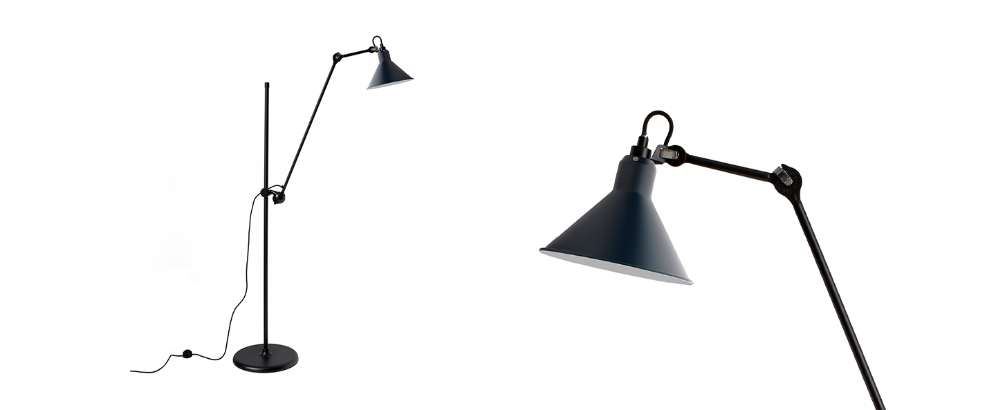 banner-image Lampadaire lampe gras n 215 bleu interieur blanc l32cm h150cm dcw editions paris normal
