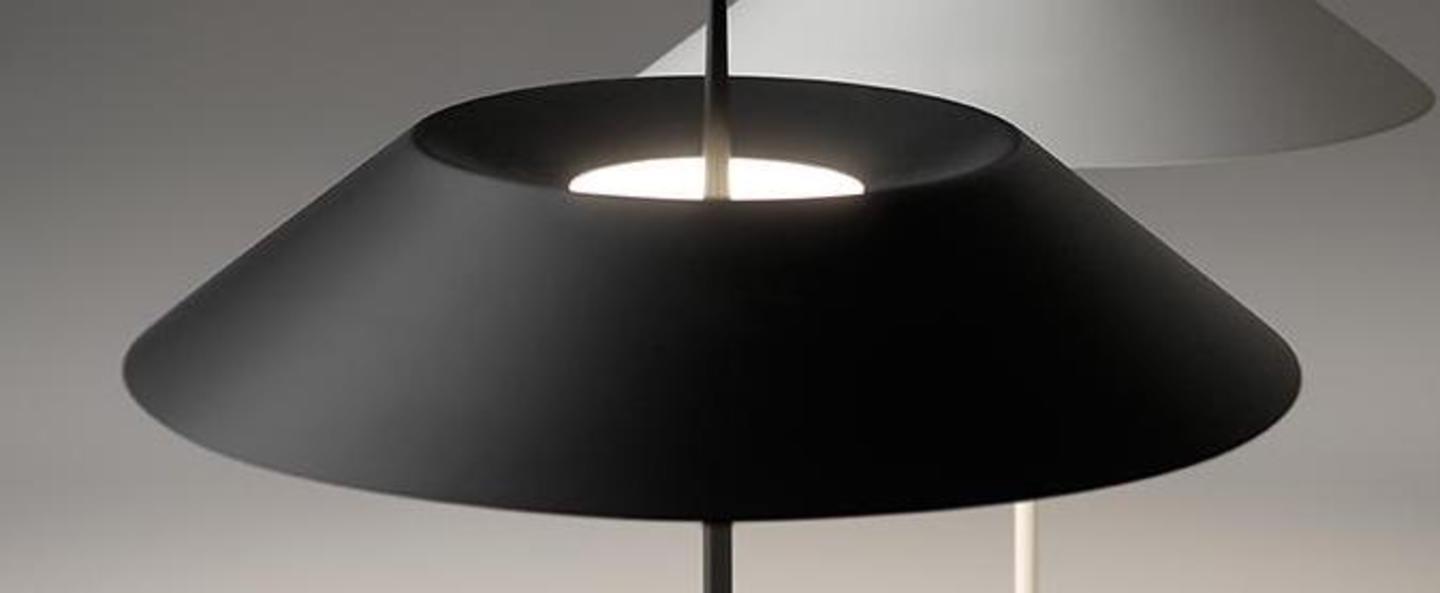 Lampadaire mayfair noir led 2700k 417lm o30cm h147cm vibia normal