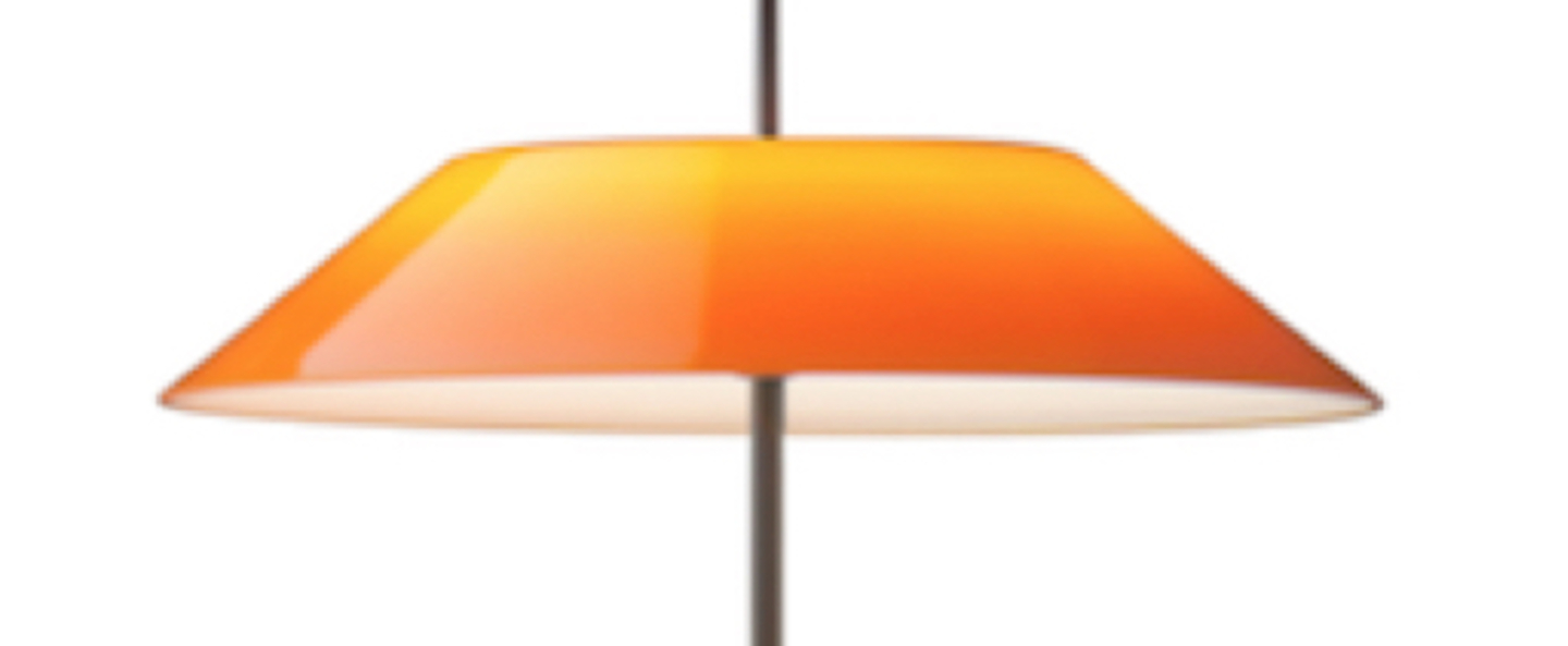 Lampadaire mayfair orange led 2700k 484lm o30cm h147cm vibia normal