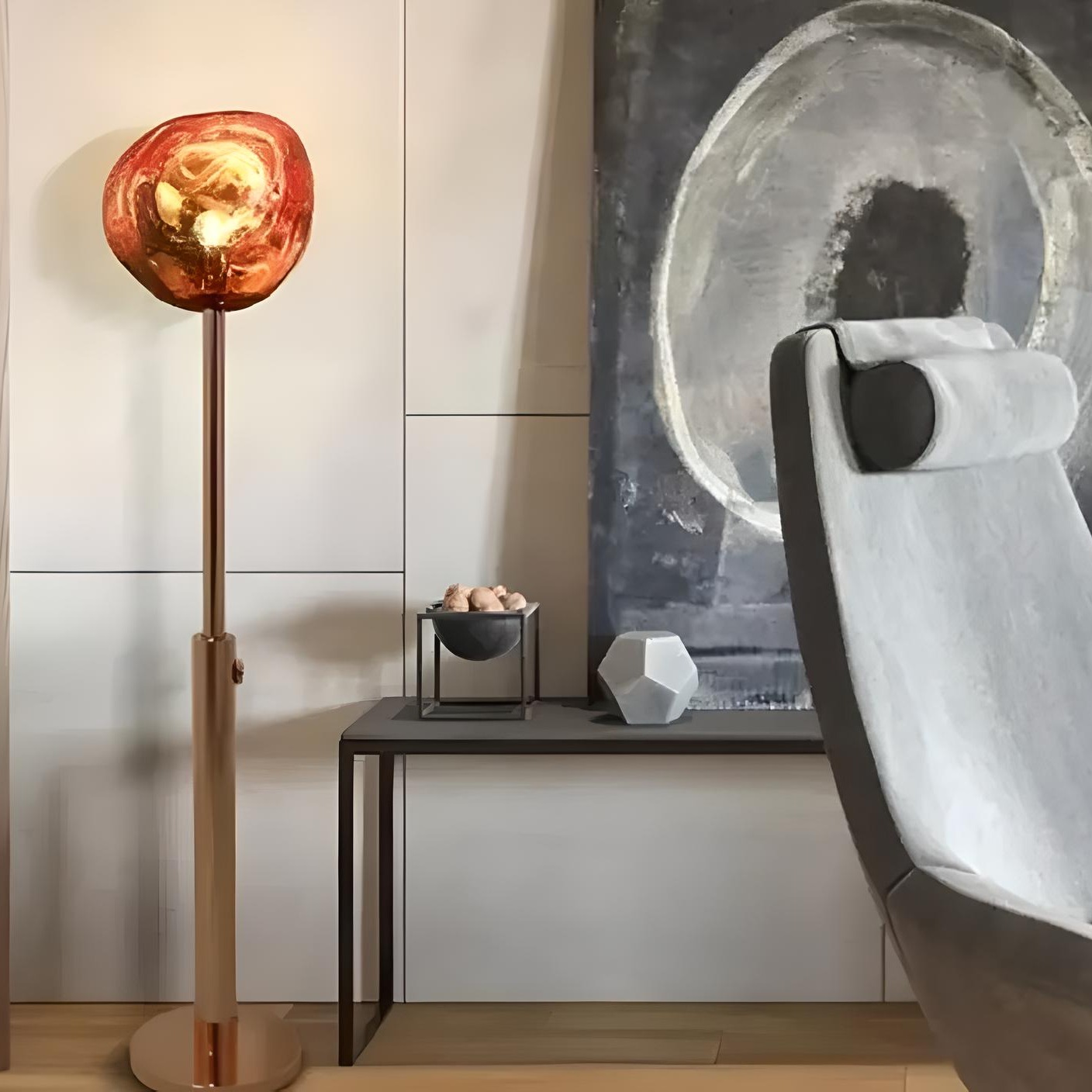 Floor light, Melt, copper, Ø52cm, H165cm - Tom Dixon - Nedgis Lighting