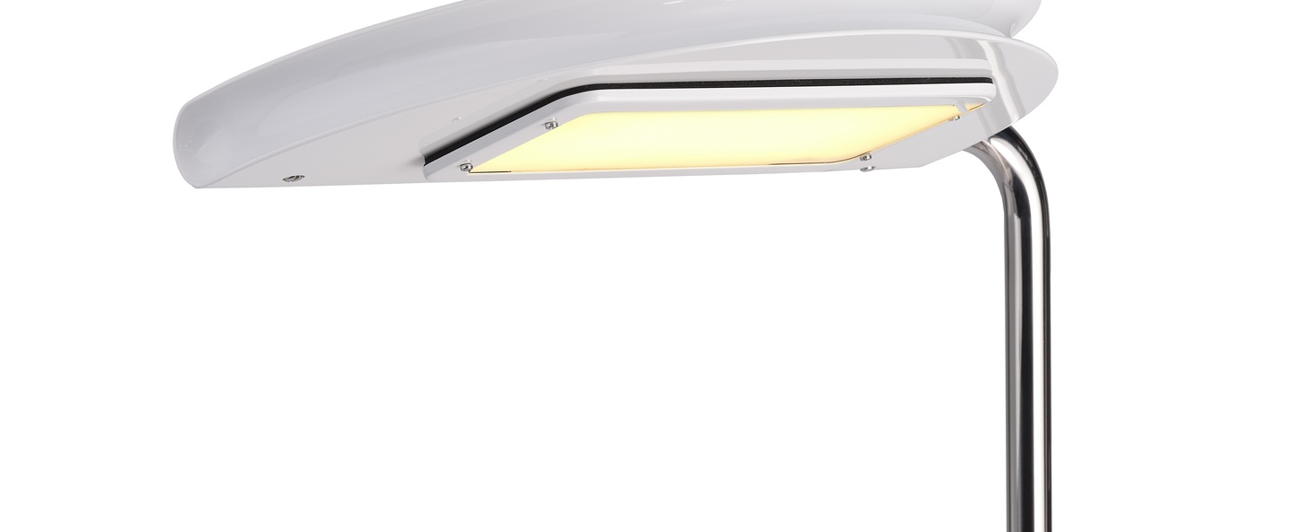 Lampadaire mezzaluna blanc led dim 3000k 6000 lm l33cm h2210cm dcw editions paris normal