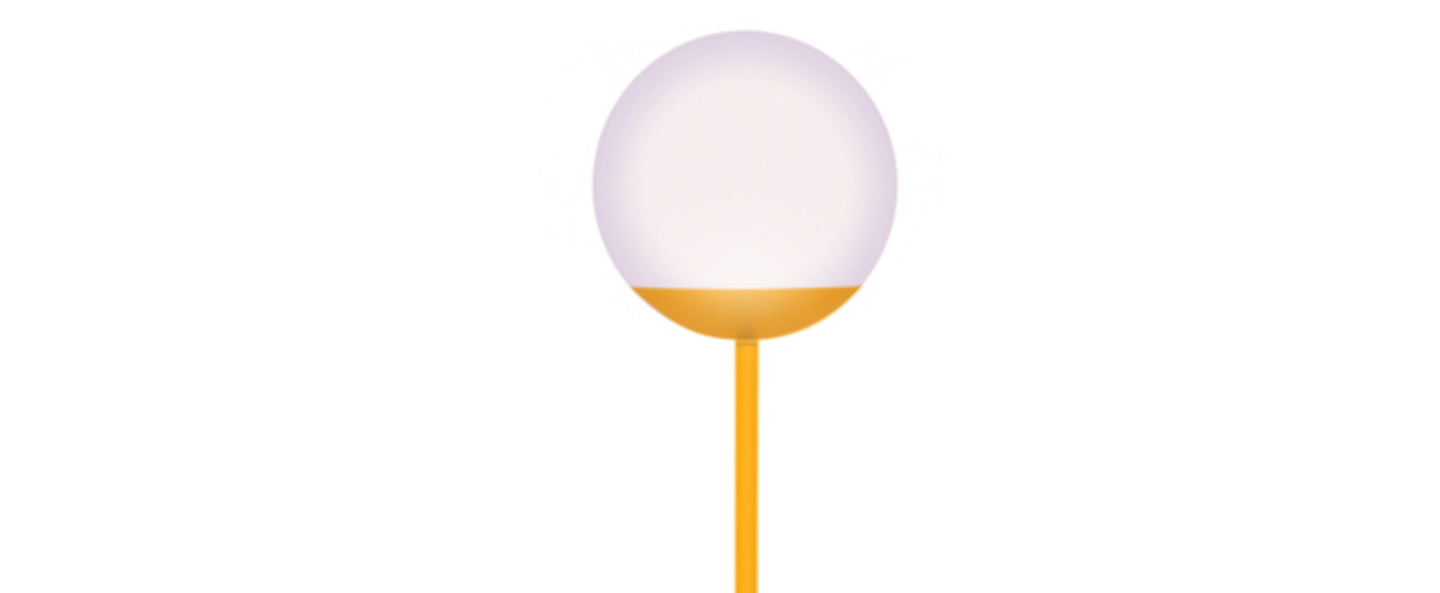 Lampadaire mooon miel jaune led 6000 650 o25cm h134cm fermob normal