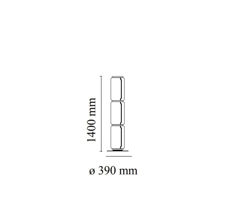 Noctambules floor 3 cylindres bas petite base  konstantin grcic lampadaire floor light  flos f0290000  design signed nedgis 96617 product