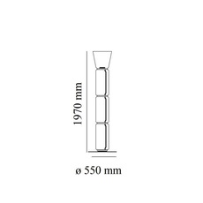 Noctambules floor 3 cylindres hauts 1 element conique grande base  konstantin grcic lampadaire floor light  flos f0267000  design signed nedgis 96641 thumb