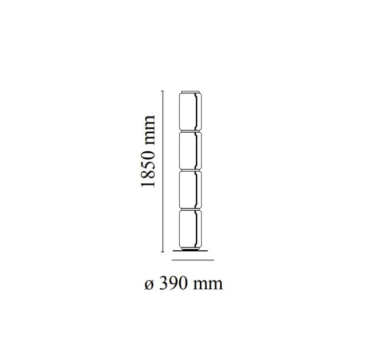 Noctambules floor 4 cylindres bas petite base  konstantin grcic lampadaire floor light  flos f0291000  design signed nedgis 96610 product