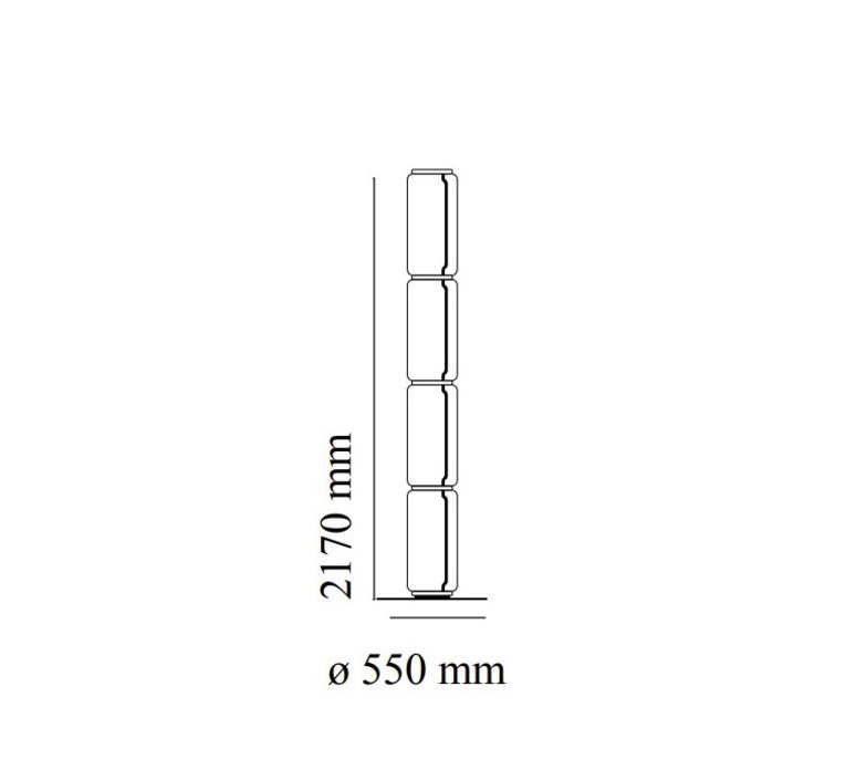 Noctambules floor 4 cylindres hauts grande base  konstantin grcic lampadaire floor light  flos f0292000  design signed nedgis 96580 product