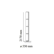 Noctambules floor 4 cylindres hauts grande base  konstantin grcic lampadaire floor light  flos f0292000  design signed nedgis 96580 thumb