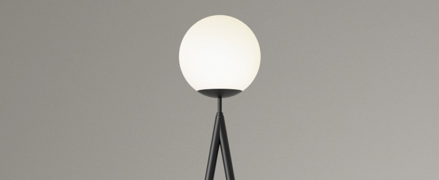 banner-image Lampadaire one globe slanted base noir led l48cm h175cm atelier areti normal